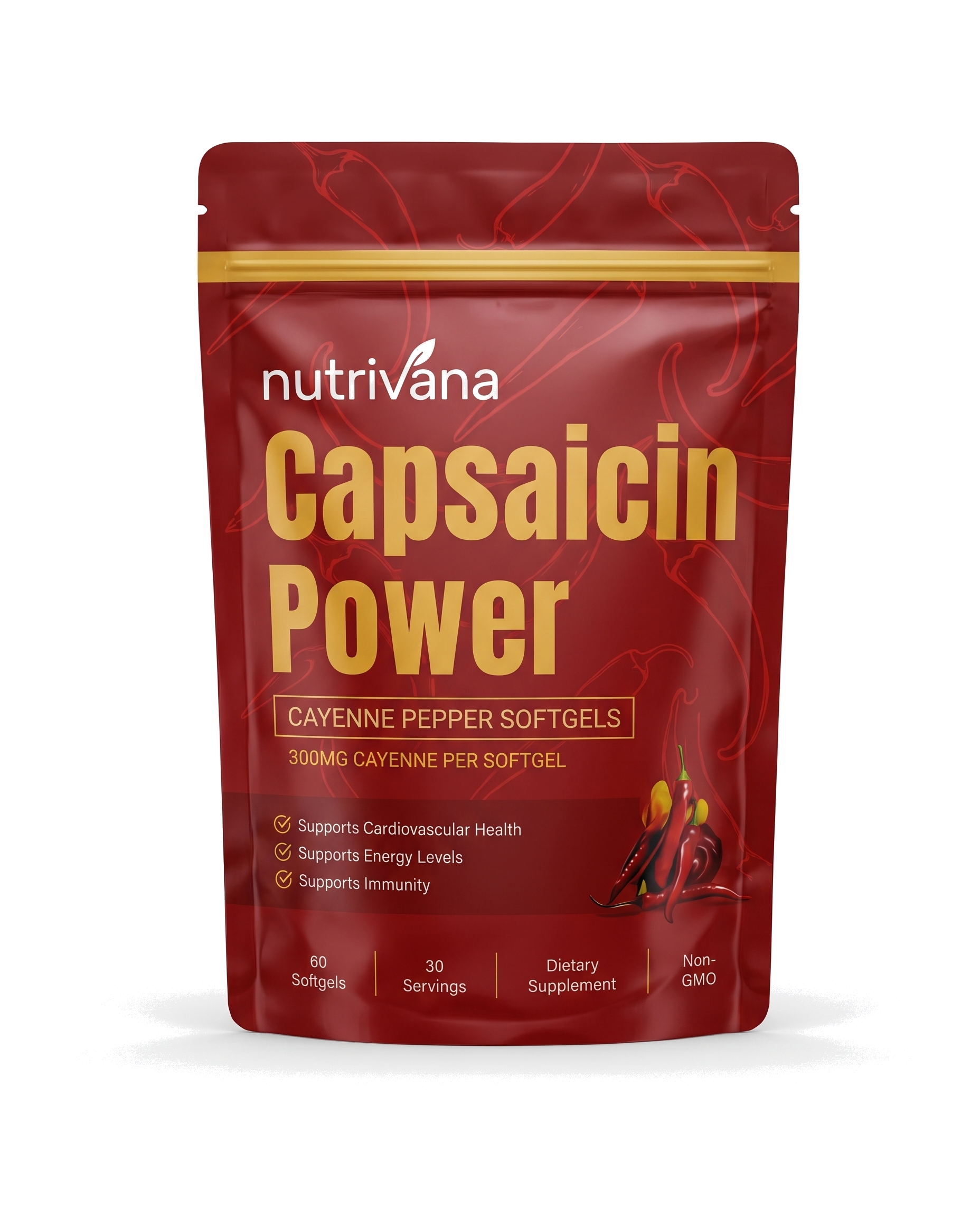 Nutrivana Capsaicin Power — Cayenne Pepper Softgels, 60 softgels
